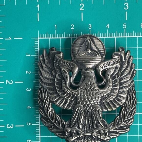Civil Air Patrol Eagle Insignia Badge Pin Metal Military Collectible Vintage - Picture 5 of 5